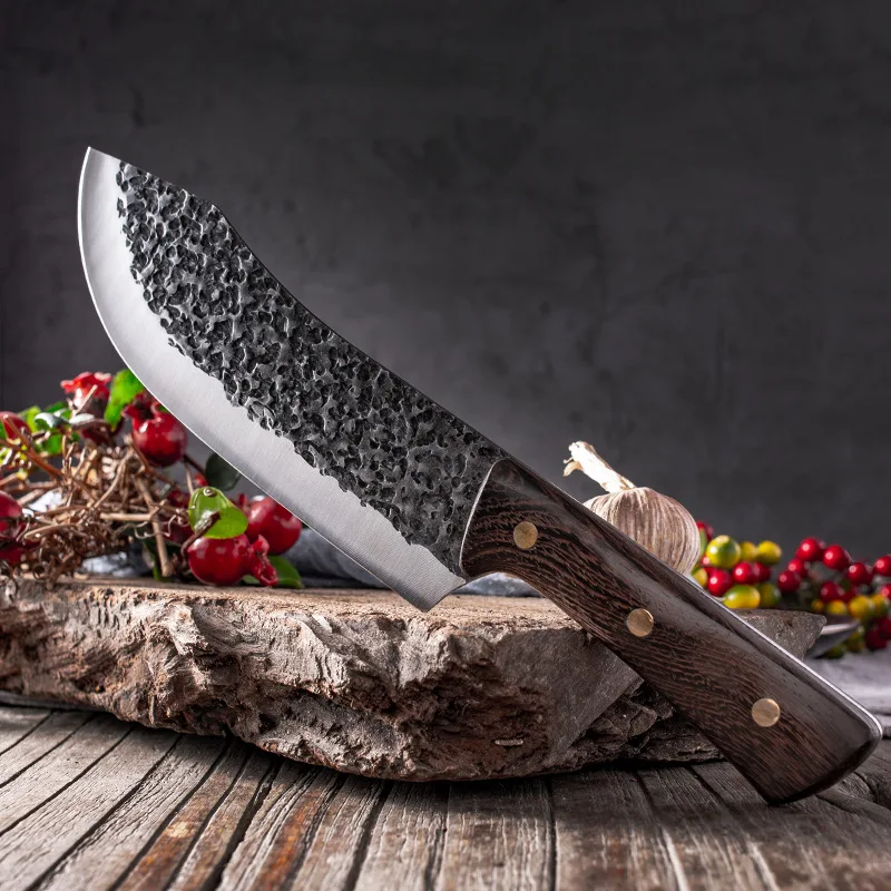 Kitchen Knife 7 inch Chinese Meat Cleaver Knife Damascus Laser Chef Knife  Bone Chopping Knife Butcher Knife German Stainless Steel Ergonomic Handle 