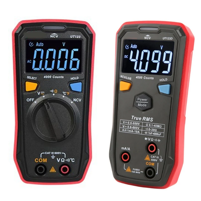 

Multimeter 4000 Counts Digital Multimeter with for DC Voltmeter Resistor NCV