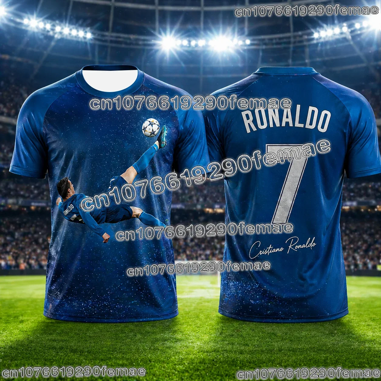 2026 New Ronaldo No.7 Football Jersey Oversized Breathable Training Uniform Soccer Shirt Kids Adult Match Fan Sportswear Tee - Image 4