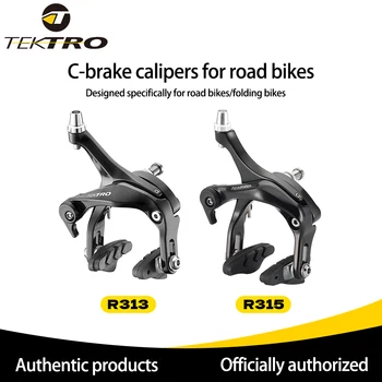 Pinze Freno TEKTRO R313/R315 per Bici da Strada, Freni a Cerchio in Lega di Alluminio, Morsetti a C, Freni a Cerchio per Bici a Scatto Fisso, Freni a U