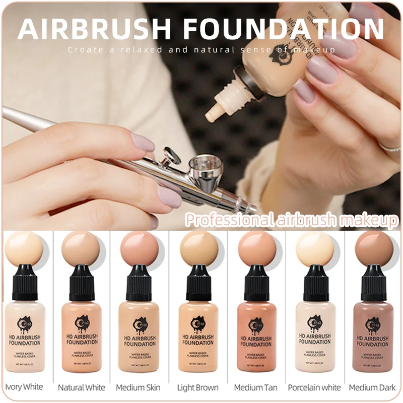 OPHIR Professional Airbrush Foundation 30ml/Bottle 7 Colors for Choose Spray Air Makeup Foundation for Airbrush Kit TA007 liquid foundation,makeup cosmetics