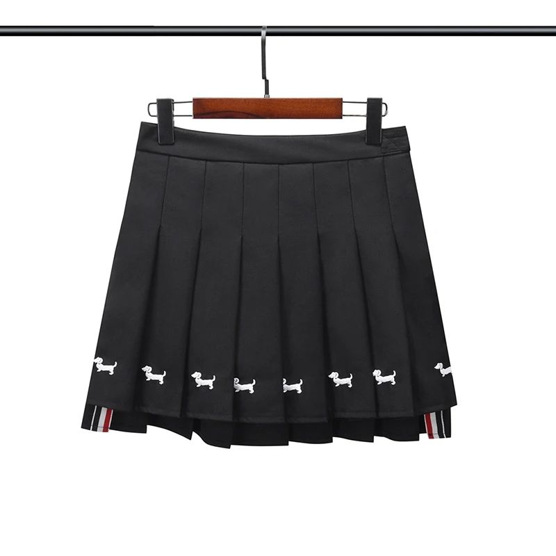 TB THOM Women's Skirt Korean New Preppy Style Puppy Embroidery Pleated Skirt Fashion Casual Streetwear Harajuku Mini Skirts
