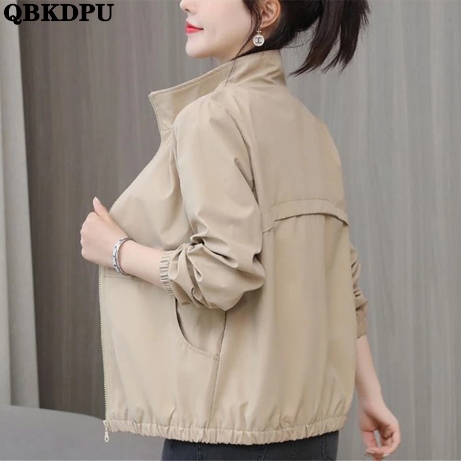 

Spring Basic Solid Cropped Jacket Oversize 4xl Coat Women Elegant Outerwear Casual Loose Chaqueta Korean Streetwear Manteaux New