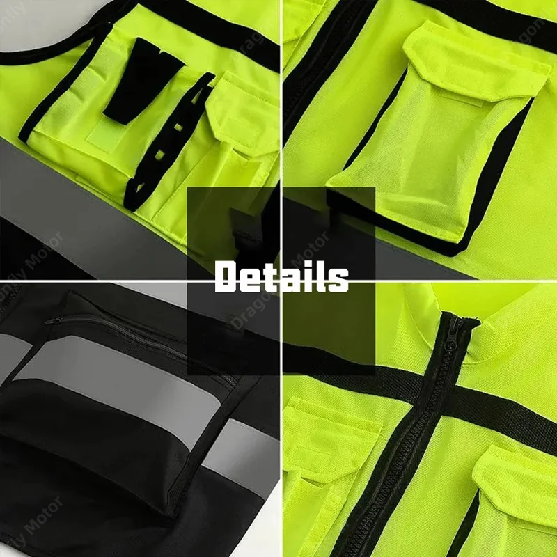 Harley Motorcycle Multi Pocket Safety Vest Night Visibility Gear For Harley-Davidson PAN AMERICA 1250 S PA1250 Sportster
