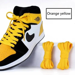 Vibrant Multi-Color Shoelaces for Sneakers and Casual Shoes (Orange yellow)