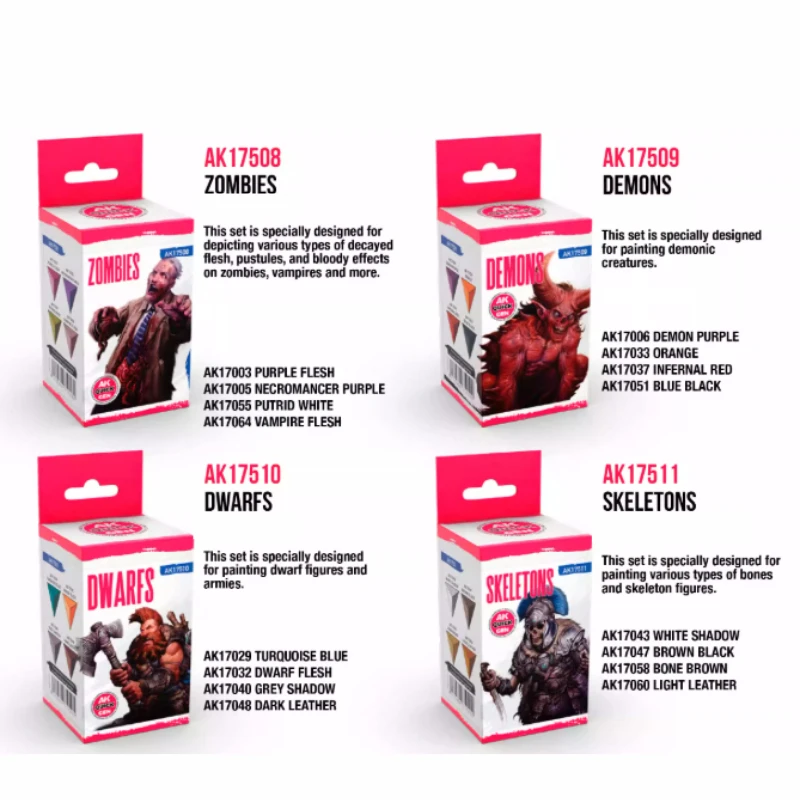 18ml/3색 4색 모델 페인트 세트 수제 DIY 피규어 조각 차량 모델 보조 원료 페인트 세트