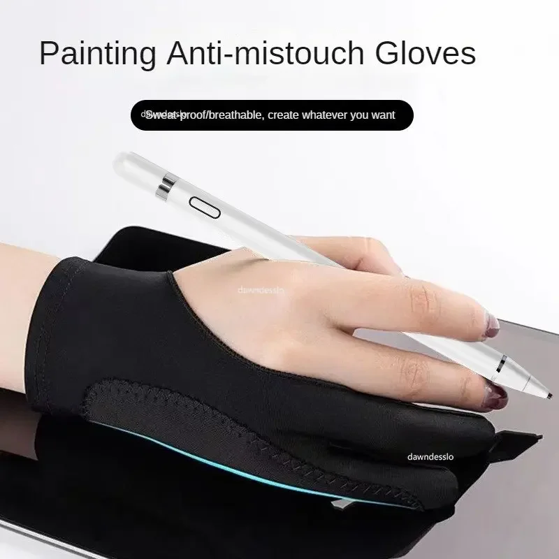 Gants de peinture à la main Anti-tactile à deux doigts pour tablette, écran de tableau numérique, dessin tactile, peinture à l'huile Anti-salissure, fournitures d'art