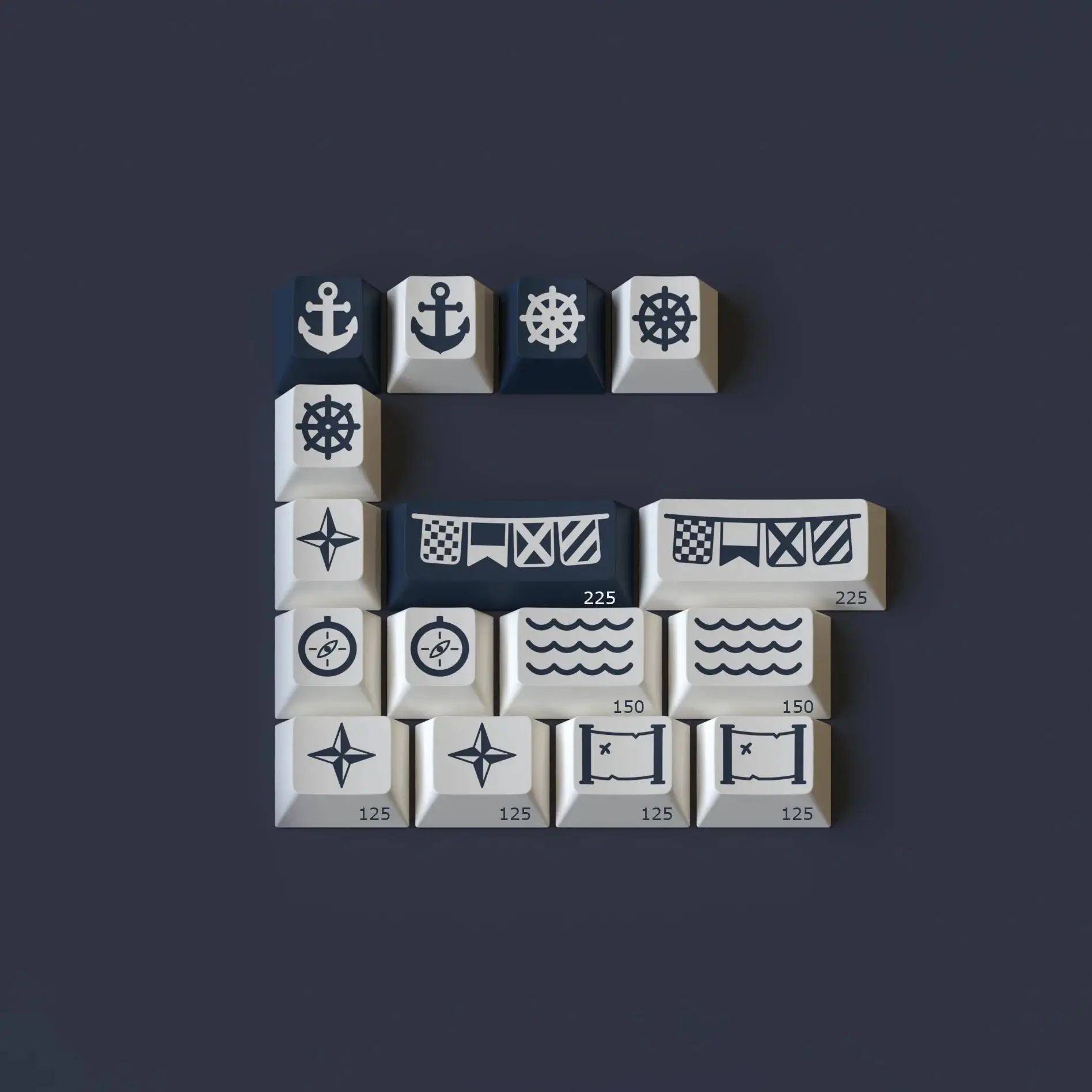 GMK Seafarer 체리 프로필 키캡, MX 기계식 키보드 베이스, 참신함