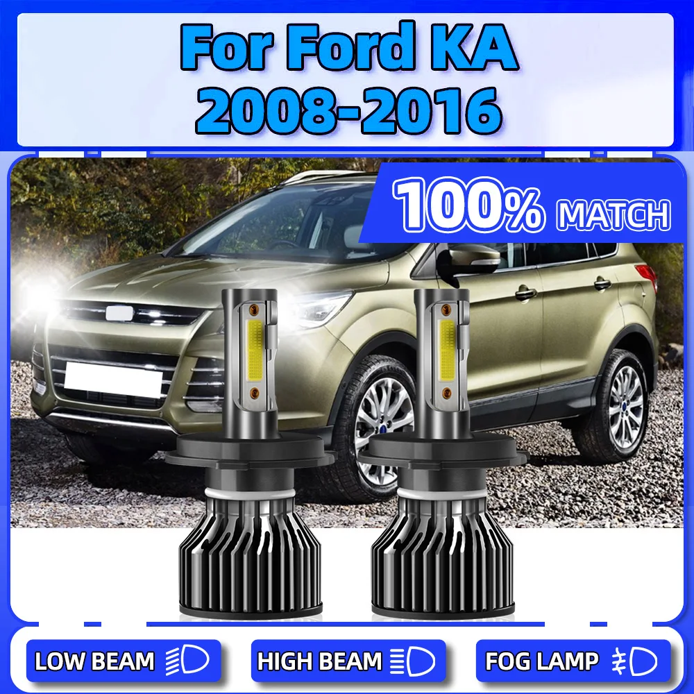 

LED Headlight Bulbs 20000LM Car Lamps 120W Auto Lights 12V 6000K White For Ford KA 2008 2009 2010 2011 2012 2013 2014 2015 2016