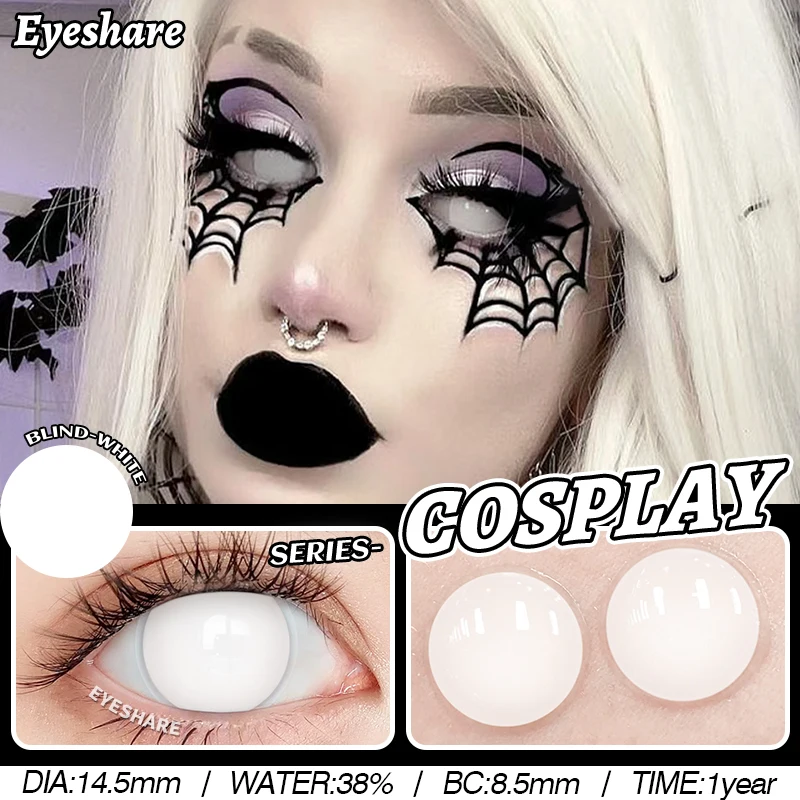 Vibrant Halloween Cosplay Contact Lenses - Red, White & Multicolored Yearly Wear