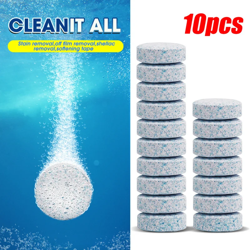 

10Pcs New Car Solid Wiper Fine Seminoma Wiper Multifunctional Condensed Effervescent Tablet Windshield Glass Cleaner Automobile