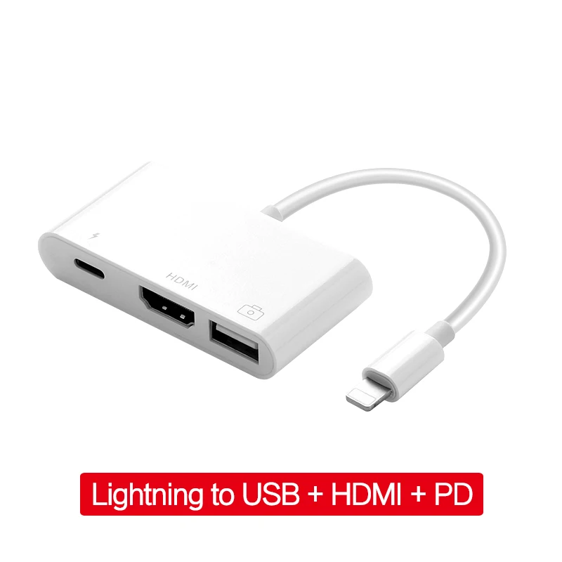 จอ Ipad Ipad Mini Hdmi OTG Lightning USB Adapter Adapter สำหรับ