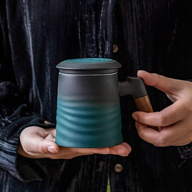 

Porcelain Cup for Tea Water Separation Ceramic Tea Cups Office Coffee Tea Glasses Luxury Teaware Chinese Traditional Tea Cup Set