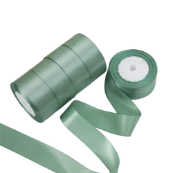 Elegant 4cm Satin Ribbon for Gifts & Crafts - 25 Yards (Leaf green)