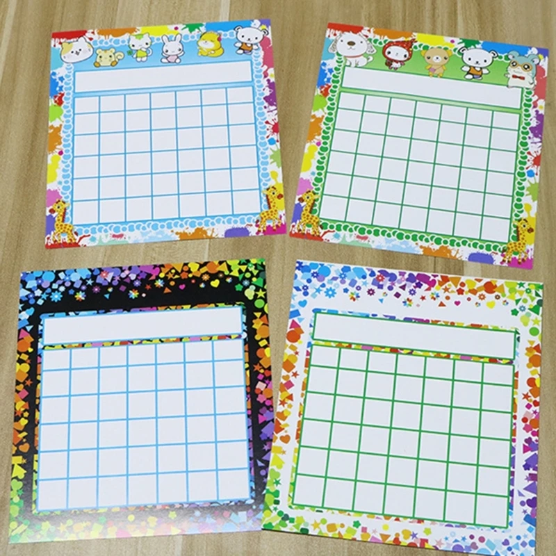 50 Pcs Classroom Incentive Chart Animal Designs Positive Behavior Reward Boards HXBE