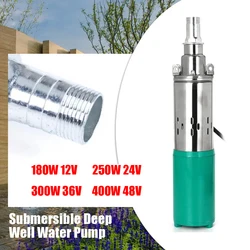 12V/24/48V High Lift 40m Solar Water Pump High Pressure Deep Well Pump Submersible DC Pump Garden Home Agricultural Irrigation