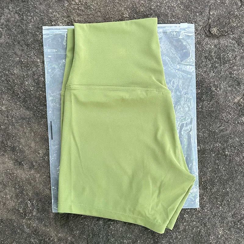 Women's Sexy High Waist Solid Color Yoga Shorts - Soft, Tight, and Perfect