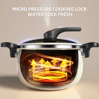 6.5L Household Micro Pressure Stew Pot Low Pressure Pot Induction Cooker Gas Universal Kitchen Soup Cookware 2