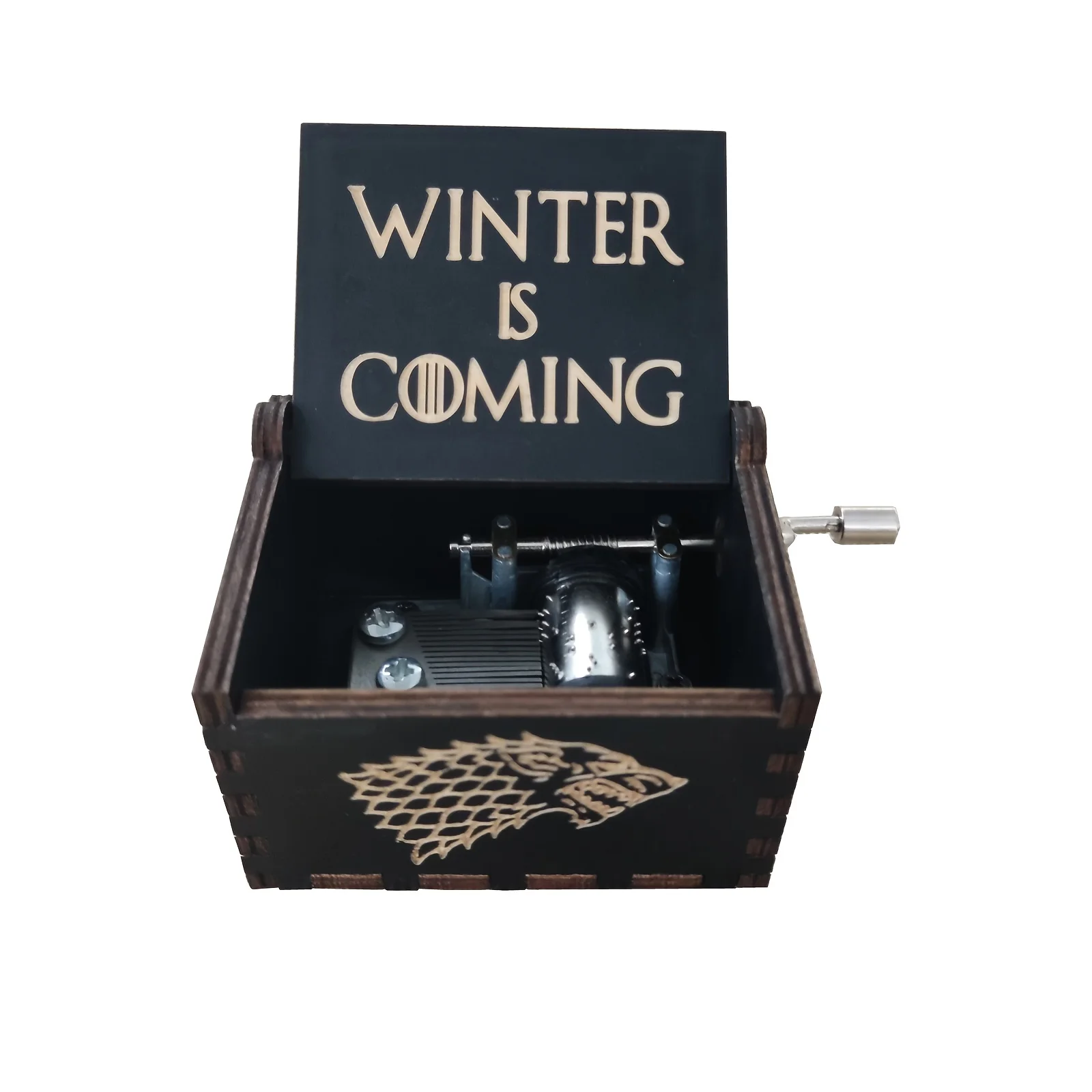 music box 1pc Black Music Box Wooden Antique Carved Hand Cranked Classic Theme Music for Birthday Christmas Gifts Family Decoration