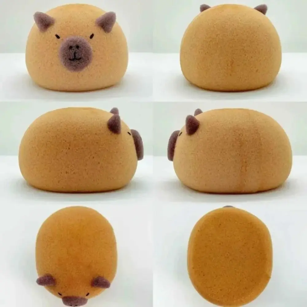 Cute Capybara Bath Sponge Ball Body Exfoliate Shower Puff Cartoon Animal Bubble Sponges Cleaning Brush Bathroom Accessories 5