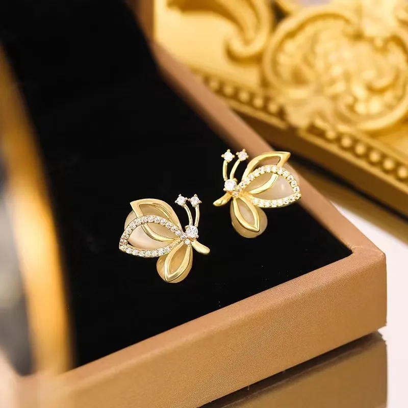 

New Fashion Trend Unique Design Elegant and Exquisite Cat's Eye Bow Earrings For Women's Jewelry Wedding Party Premium Gifts