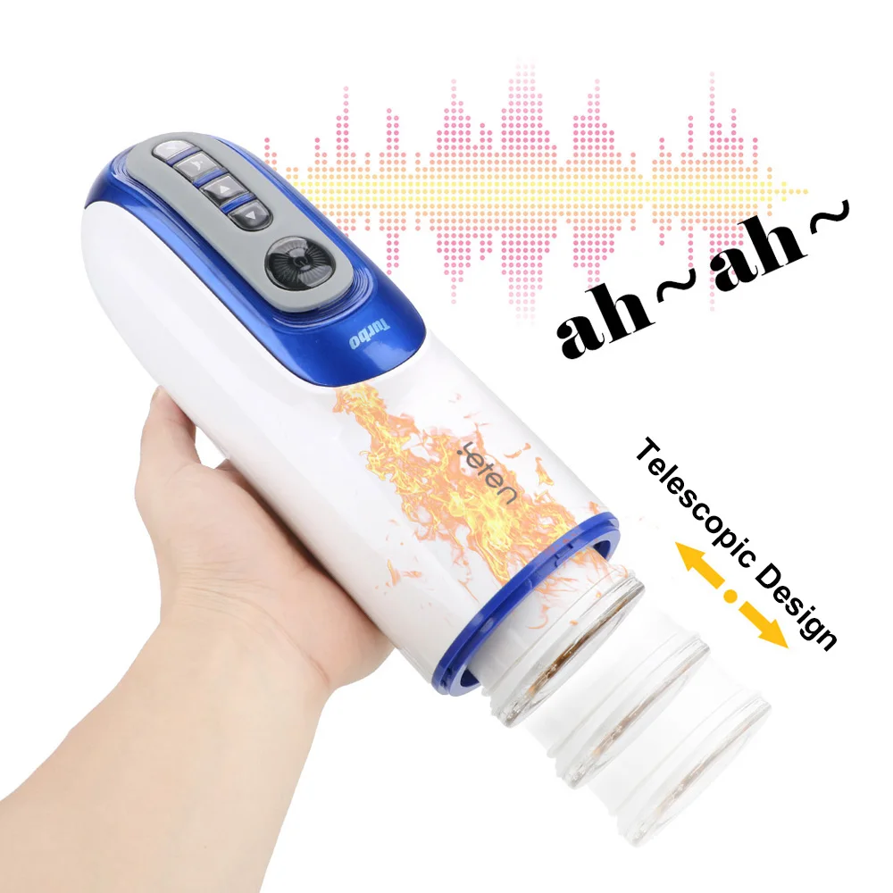 Automatischer Teleskop-Masturbator für Männer, Sexspielzeug für Männer, Vibrator, Massagegerät, beheizte echte Muschi, Silikon_voghion.com