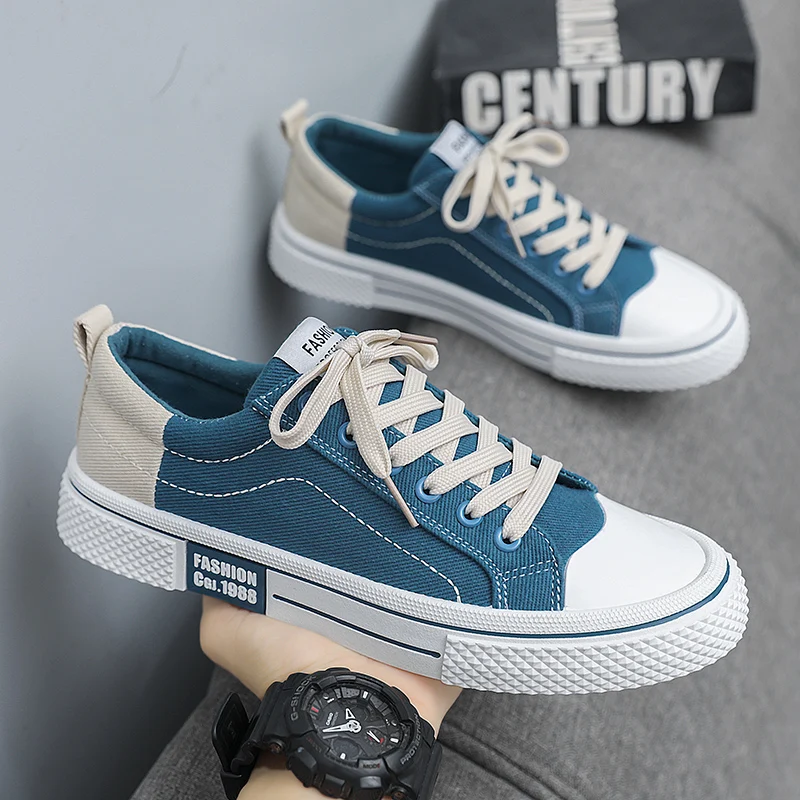 Lightweight Men's Canvas Shoes New Fashion Sneakers For Men Comfort Casual Shoes Outdoor Vulcanized Shoes Flat Walking Male 4