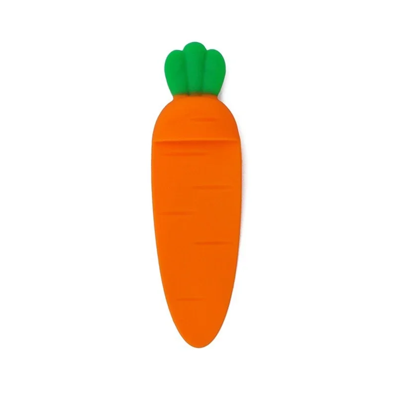 1pc Silicone Carrot Bookmark for Books