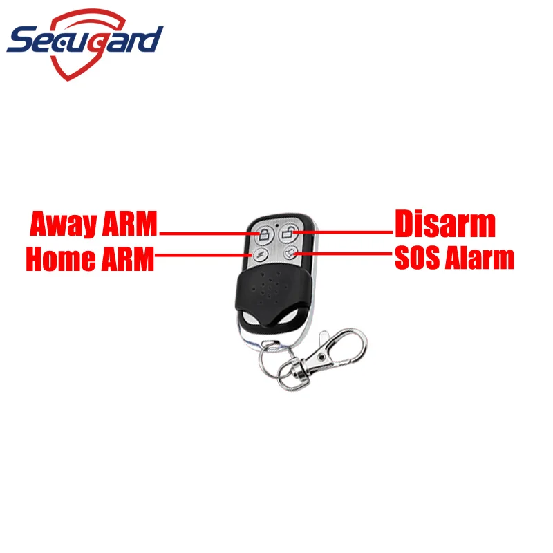 433MHz Wireless Remote Control Keychain Metal Key Disarm ARM Controller For Home Burglar Security Alarm System