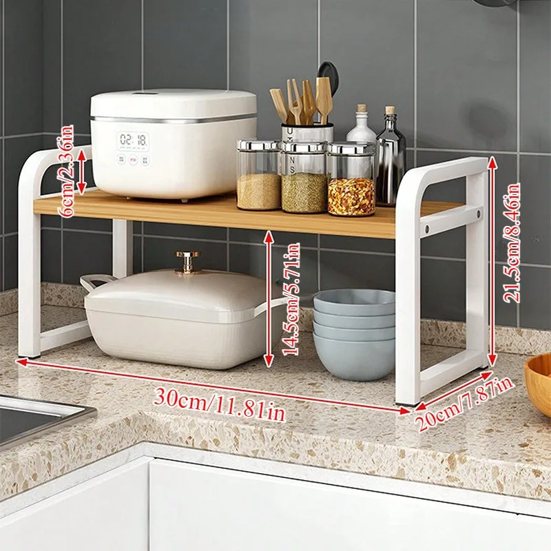 Multi-Tier Telescopic Kitchen Storage Rack and Organizer