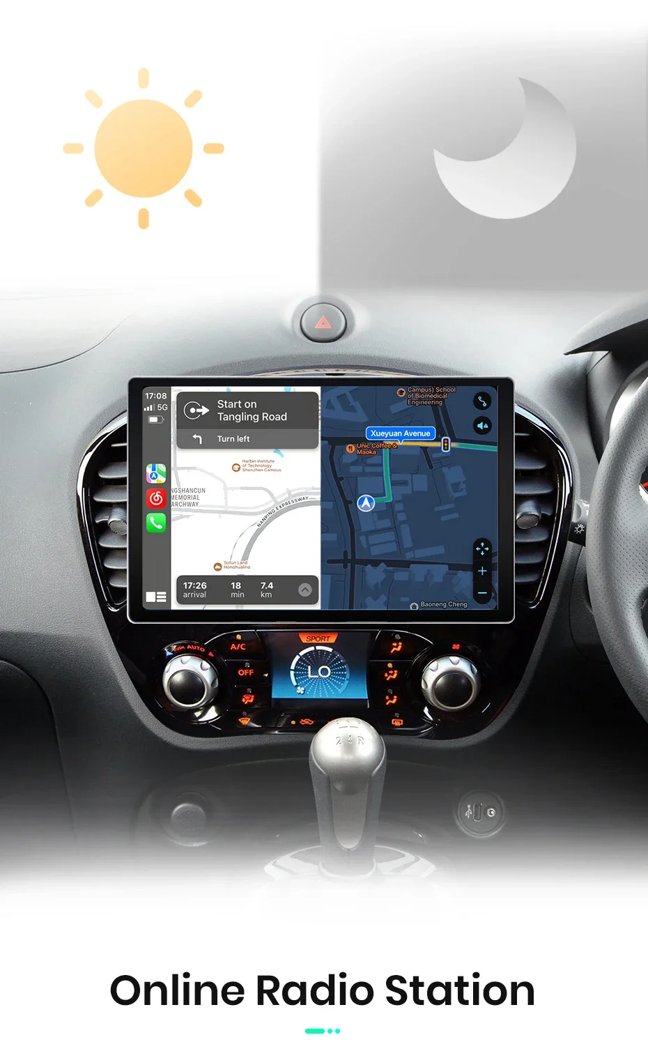 2K QLED Bildschirm Auto Radio Für Nissan Juke YF15 2010-2014 Drahtlose CarPlay Android Auto Multimedia autoradio – Detail 10