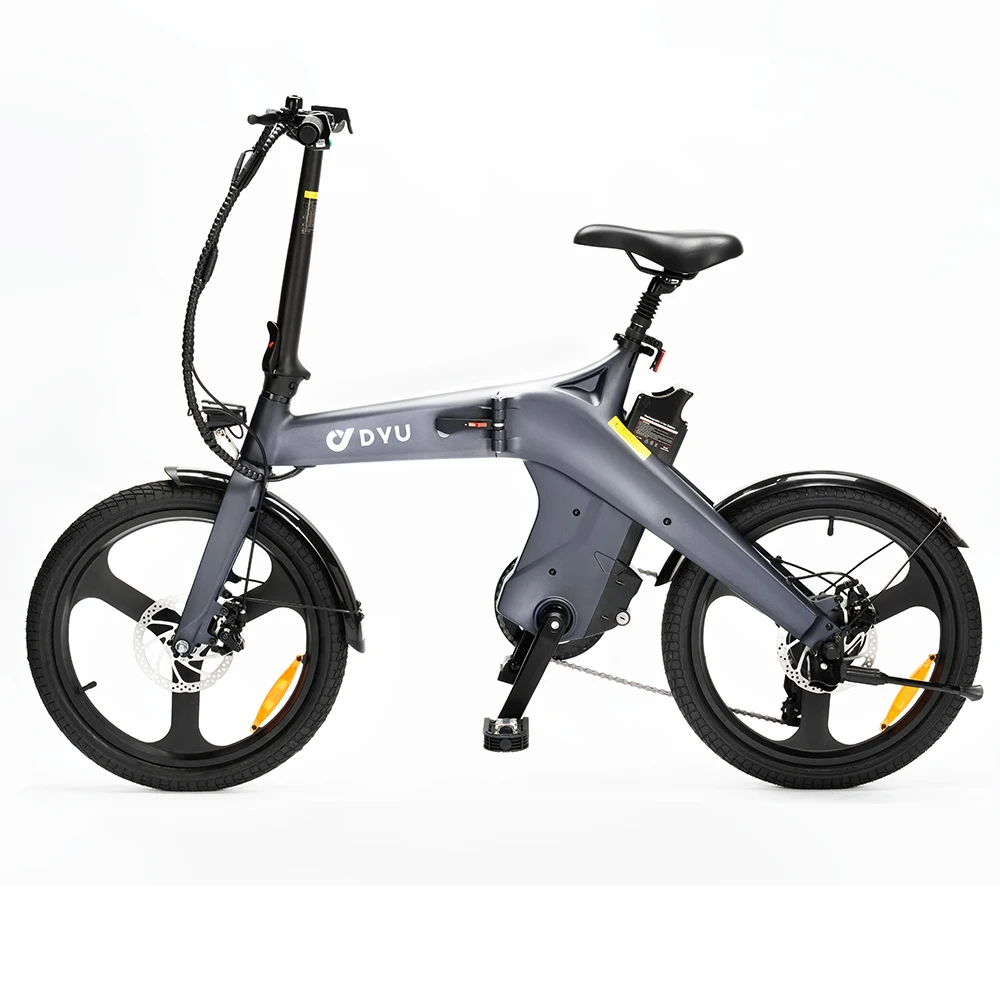 DYU T1 Elektrofahrrad 250W Bürstenloser Motor 36V 10AH Lithium-Batterie Magnesiumlegierung Rahmen Erwachsenen-Klapp-E-Bike mit 20-Zoll-Reifen – Detail 11