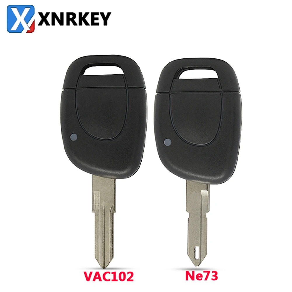 XNRKEY 1 Button Car Remote Key Shell with NE73 VAC102 Blade for Renault Remote Key remtekey 2pcs remote key shell case 2 button ne73 blade 2002 2003 2004 2005 2006 2007 2008 2009 2010 for renault master traffic