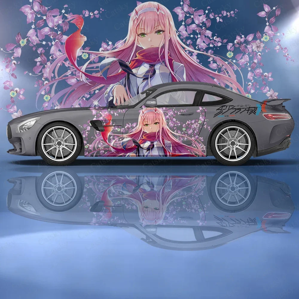

zero two anime Car Stickers Custom Vinyl Side Graphics Modified Racing Car Accessories Car Decals Stickers