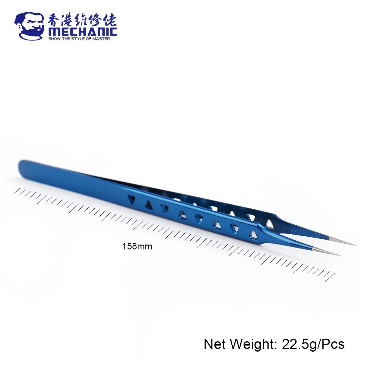 MECHANIC Aac-14 Non-magnetic High Hardness 8 Hollows Heat-dissipating Stainless Steel Precise Tweezers Phone PCB IC Chip Repair precision tweezers phone repair tweezers