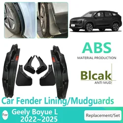 Car Mud Guards For Geely Boyue L Starray FX11 2022 2023 2024 2025 ABS Mudguard Mudflaps Black Door Fender Wheel Auto Accessories