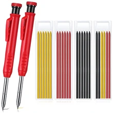 Crayons de menuiserie, outils de menuiserie, crayon mécanique solide, menuiserie, outils de traçage, marquage de trous profonds, taille crayon intégré