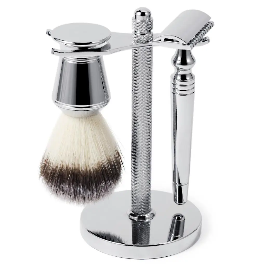 seguranca-shaving-set-para-homens-razor-brush-holder-shear-caneca-sabao-gift-kit