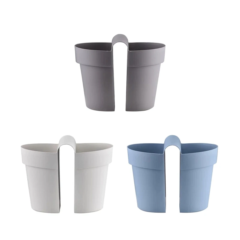 

Double-Sided Hanging Planter Deck Flower Pot Plant Window Box Railing 45BE