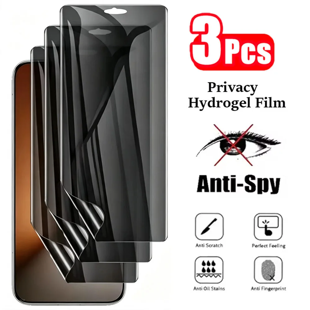 3-Pack Privacy Hydrogel Screen Protector Film