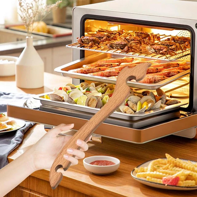 Wooden Oven Rack Push Pull Stick Household Anti-scalding Bakeware Oven  Toaster Oven Air Fryer Appliances Baking Tools 11 Inch - AliExpress