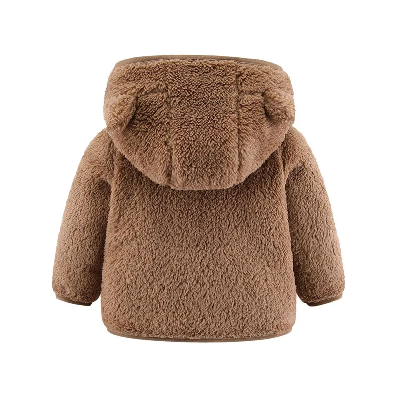 Frühling Herbst Neugeborene Mädchen Kleidung 0-3 Monate Jacke Koreanische Nette Mit Kapuze Zipper Fleece Warme Lange Hülse Oberbekleidung Baby tops BC1207 – Detail 10