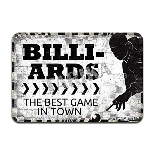 

Billiards The Best Game in Town Iron Poster Painting Tin Sign Vintage Wall Decor for Cafe Bar Pub Home Beer Decoration Crafts