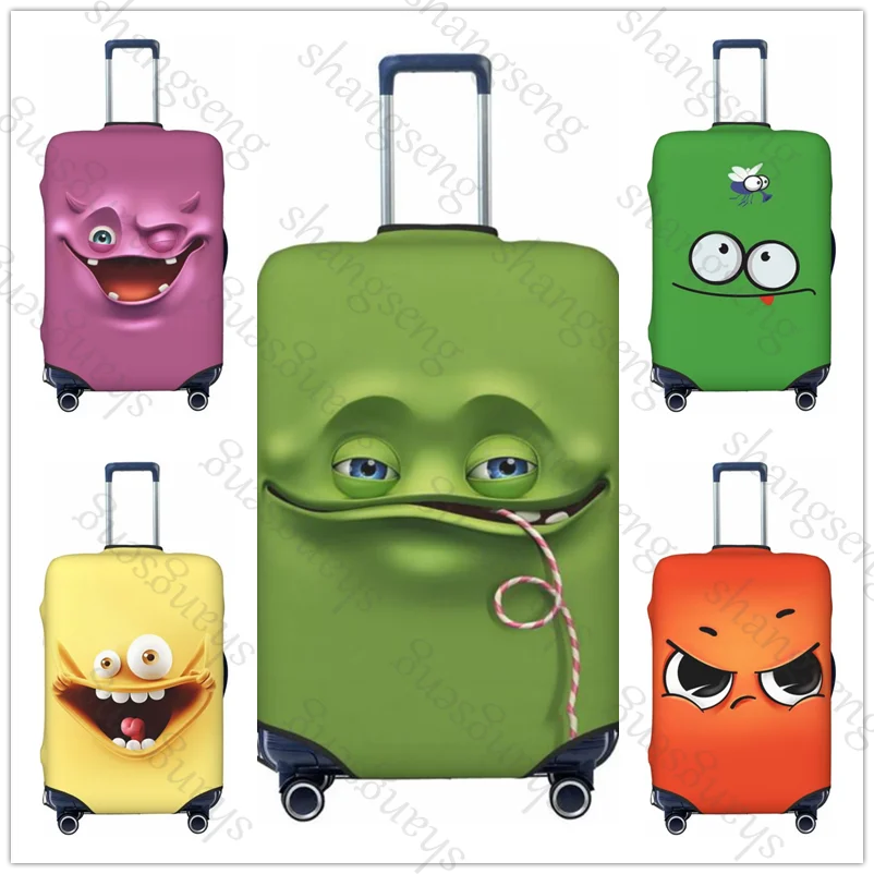 Funny Expression Elastic Luggage Protective Cover Zipper Suitcase Cover Trolley Cover Travel luggage cover