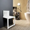 Foldable Wall-mounted Chair With Screws Solid Wood Chair Entryway Chair Folding Bath Seat Bench Shower Chair Space-saving 6