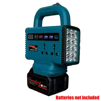 Inverter Portatile Intelligente Multifunzionale con Porta USB Type-C Compatibile con Batterie agli Ioni di Litio 18V Makita/Milwaukee