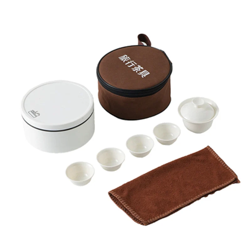 Travel Kung Fu Tea Set, Outdoor Car Quick Cup, Gaiwan, Mini Carrying Bag, Filter Tea Cup