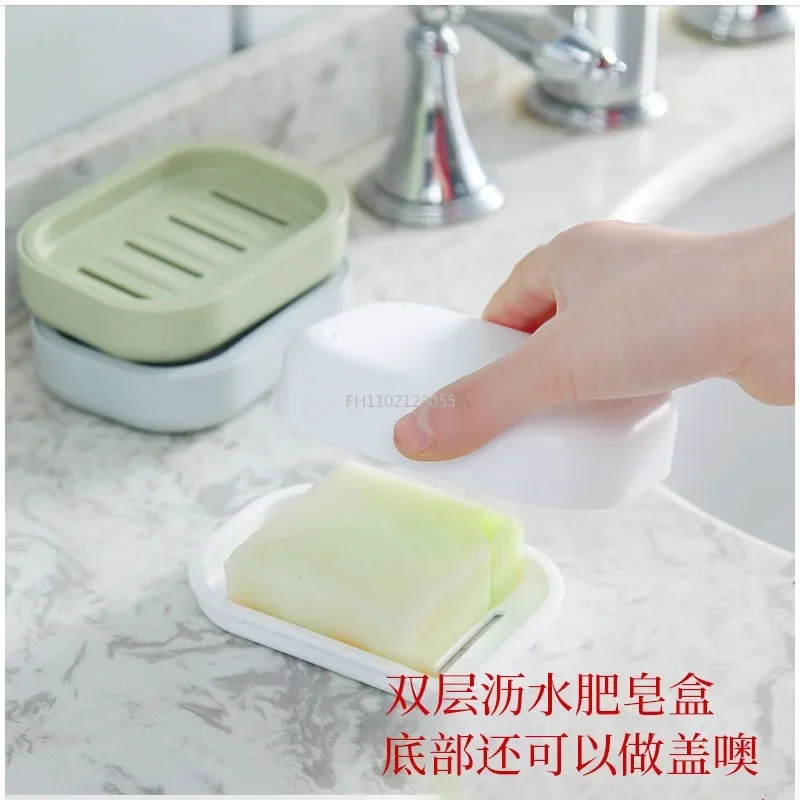 1Pcs New Bathroom Dish Plate Case Home Shower Travel Hiking Holder Container Soap Box Plastic Soap Box Dispenser Soap Rack