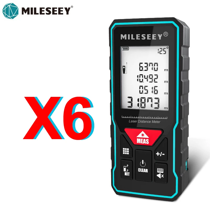 Mileseey-telémetro láser Digital X5, medidor de distancia, cinta métrica