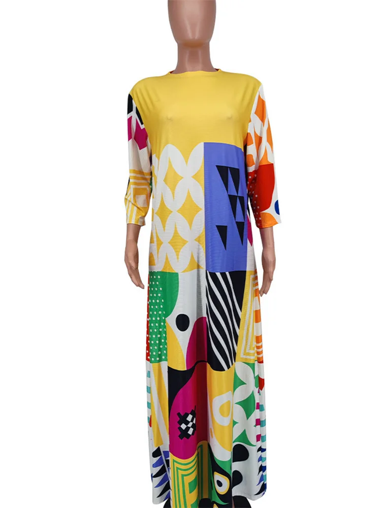 Wmstar Dresses for Women Loose Casual Bohemian Fashion Party Africa Maxi Dress New In Fall Clothes Wholesale Dropshipping 2023